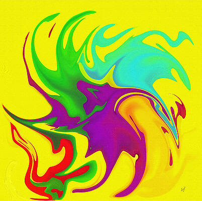 Wall Art - Digital Art - Dances with Color Abstract by Shelli Fitzpatrick