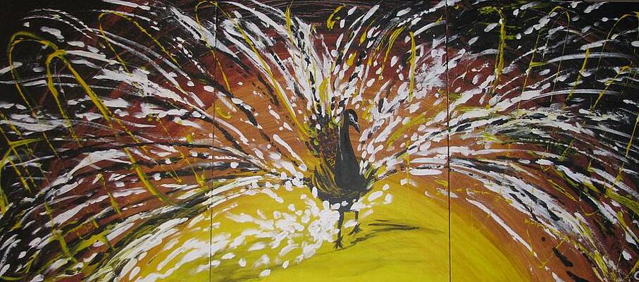 Dancing Peacock Painting By Pooja Dipanker