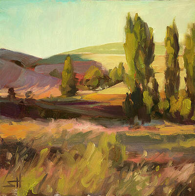 Wall Art - Painting - Day Closing by Steve Henderson