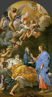Death of Saint Joseph Print by Carlo Maratta