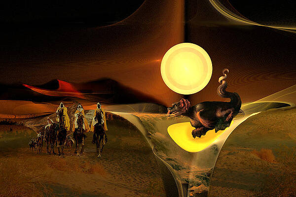 Wall Art - Digital Art - Desert Scene by Lisa Yount