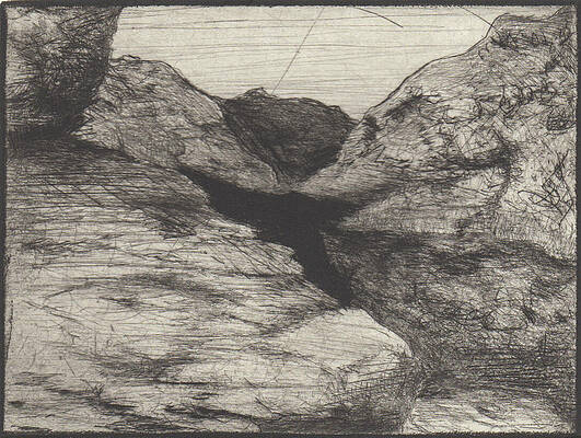 Wall Art - Drawing - Dester Chasm by Erik Paul