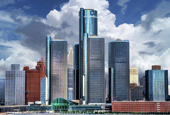 Wall Art - Painting - Detroit Renaissance Center by Christopher Arndt
