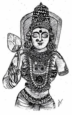 Lakshmi illustration, Ganesha Lakshmi Saraswati Drawing Devi, ganesha,  white, hand png | PNGEgg