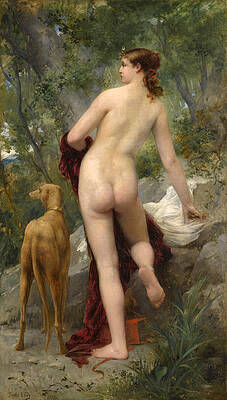 Diana in the Forest Print by Emile Levy