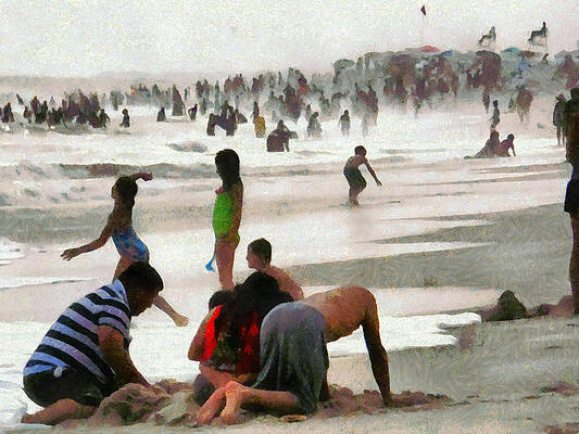  Digital Art - Digging In A Hole by Jim  Nooney