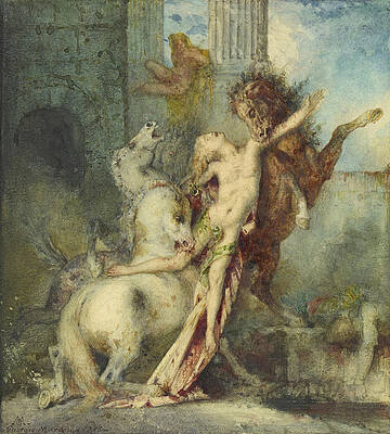  Diomedes Devoured by his Horses 2 Print by Gustave Moreau