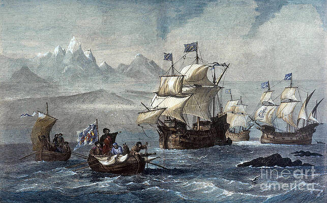 Wall Art - Photograph - Discovery Of Straits Of Magellan, 1520 by Science Source