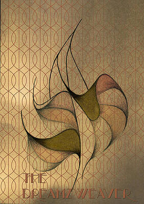 Wall Art - Drawing - Divine Angel Heart Deco Rose by The DreamzWeaver