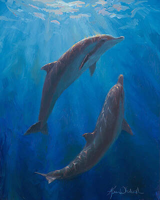 Dolphin Wall Decor, Dolphin Canvas Art, Large Beach – Jason Fetko