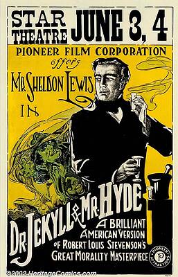 Wall Art - Drawing - Dr Jekyll and Mr Hyde 1920 by Mountain Dreams