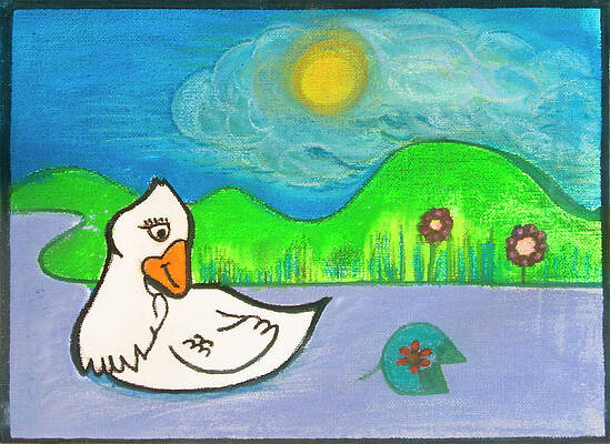 Wall Art - Drawing - Duck by Lynette Fekete