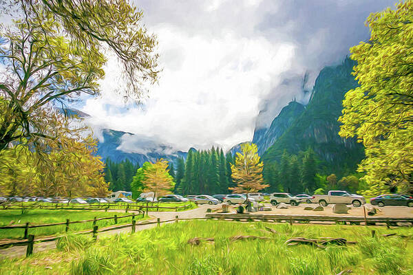 Early May in Yosemite Valley Digital Watercolor by Randy Herring Early May in Yosemite Valley Digital Watercolor by Randy Herring