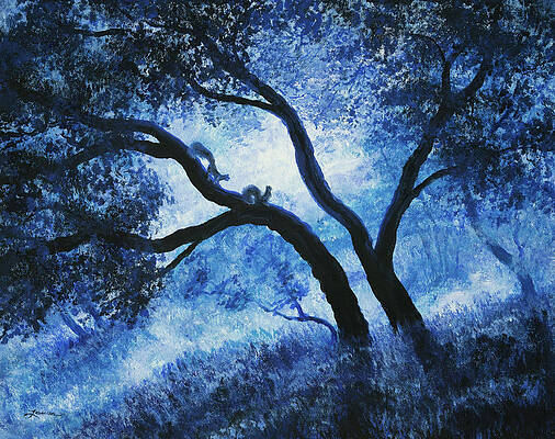 Blue Monochromatic Paintings Fine Art America