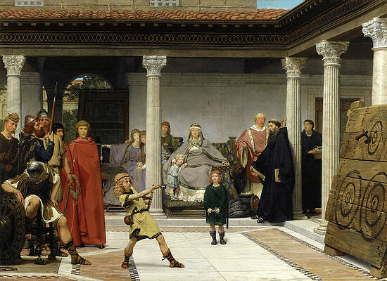 Education of the Children of Clovis. School of Vengeance. Training of Clotilde's Sons Print by Lawrence Alma-Tadema