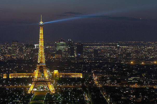 Wall Art - Photograph - Eiffel Tower at Night by Sebastian Musial