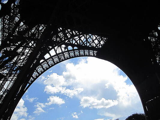 Wall Art - Photograph - Eiffel Tower Sky View Paris France by John Shiron