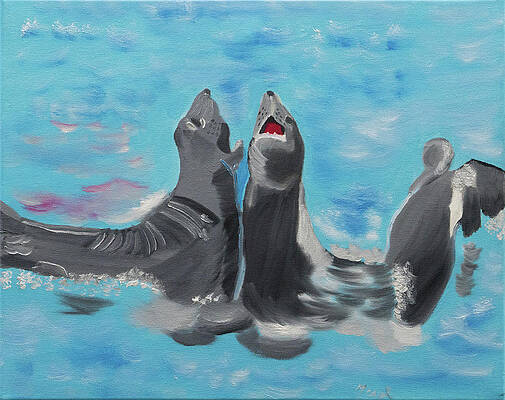 Elephant Seal Paintings Fine Art America