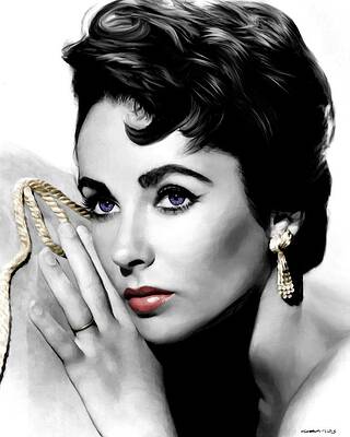 Elizabeth Taylor Portrait by Gabriel T Toro Elizabeth Taylor Portrait by Gabriel T Toro