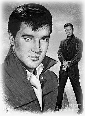 Wall Art - Drawing - Elvis Roustabout by Andrew Read