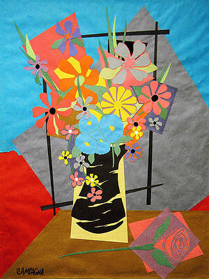 Wall Art - Tapestry - Textile - Fallen Rose     by Teddy Campagna