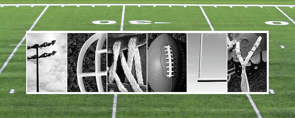Family Football Alphabet Art by Kathy Stanczak Family Football Alphabet Art by Kathy Stanczak