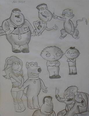 family guy characters drawings