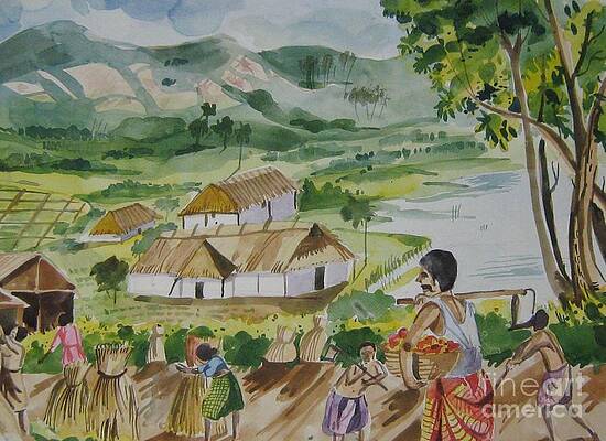 Indian Farmer Paintings Fine Art America