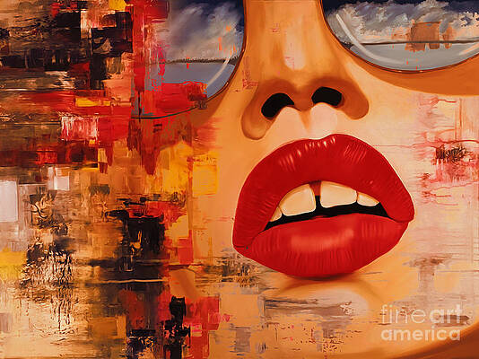 Girl With Dog Paintings Fine Art America