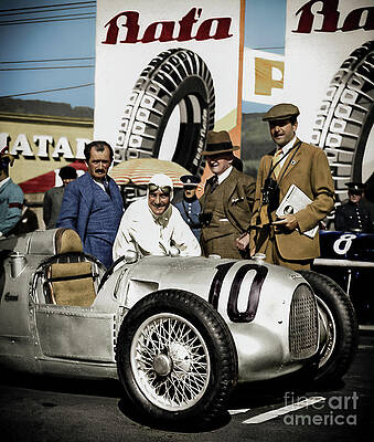 Wall Art - Photograph - Ferdinand Porshe and Hans Stuck and the  Auto-Union Type A by Franchi Torres