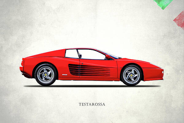 Ferrari testarossa Brushed Aluminum Metal Original Wall Art WOW!!!!! 