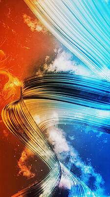 Modern Painting - Fire And Ice by AM FineArtPrints
