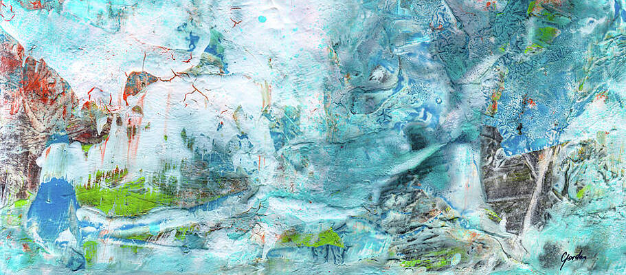 First Traces Of Spring Colorful Large Abstract Art Painting