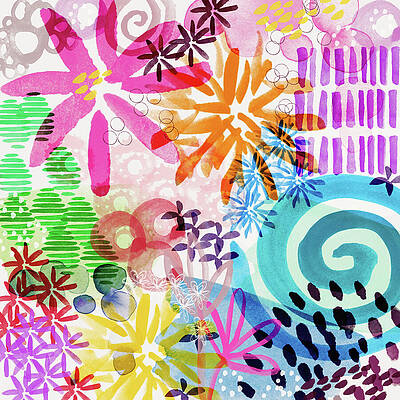 Wall Art - Painting - Floral Fantasy- Art by Linda Woods by Linda Woods