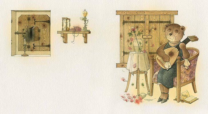 Wall Art - Painting - Florentius the Gardener19 by Kestutis Kasparavicius