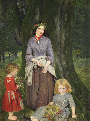 Wall Art - Painting - Flower Girl  by William Gale