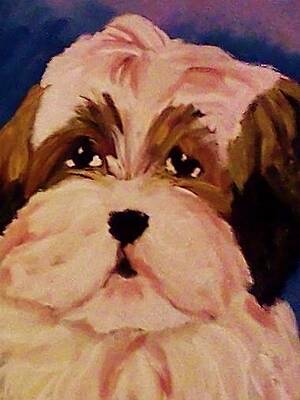 White Fluffy Dog Paintings Page 3 Of 4 Fine Art America