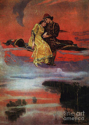 Wall Art - Painting - Flying Carpet by Victor Mikhailovich Vasnetsov