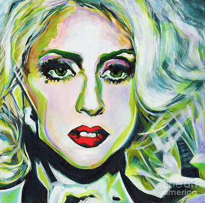 Wall Art - Painting - For Being Different Is Easy But To Be Unique Its More Complicated Thing. Lady Gaga by Tanya Filichkin