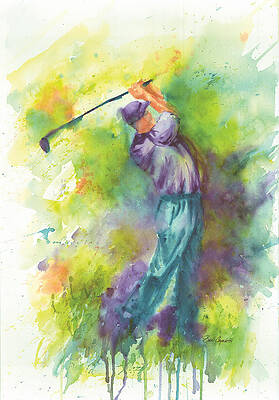 Abstract Golf Paintings Fine Art America