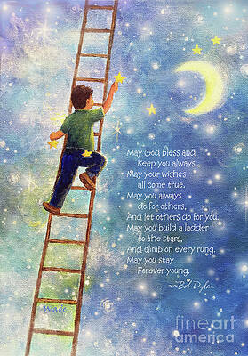 Forever Young Lyrics Painting by Vickie Wade Forever Young Lyrics Painting by Vickie Wade