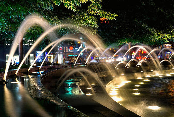 Fountains at Columbus Circle by Charles Chin Fountains at Columbus Circle by Charles Chin