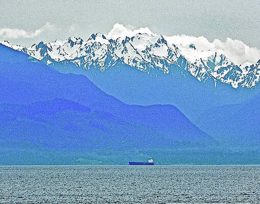 Freighter Dwarfed by The Olympics by Gary Olsen-Hasek Freighter Dwarfed by The Olympics by Gary Olsen-Hasek