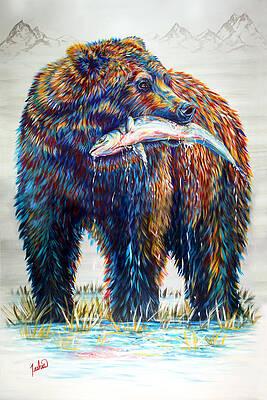 Abstract Bear Paintings Fine Art America