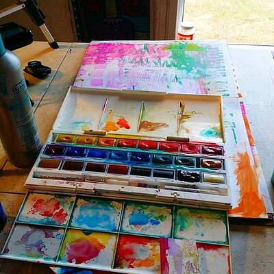 Wall Art - Photograph - From #palette  To #paper ..adding Some by Robin Mead