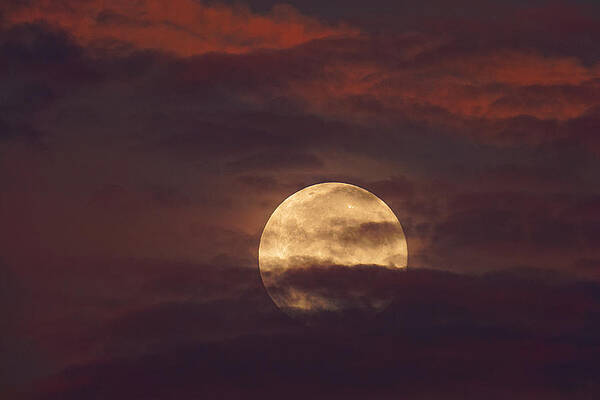 Wall Art - Photograph - Full Moon Set by Jonathan Davison