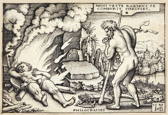 Funeral of Hercules Print by Sebald Beham