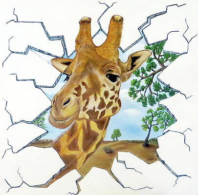 Gazing Giraffe by Teresa Wing Gazing Giraffe by Teresa Wing