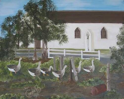 Geese Going To Church Painting By Carine Badenhorst Fourie
