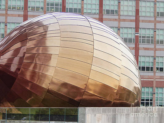 Wall Art - Photograph - Geometric Gold Sphere by Phil Perkins